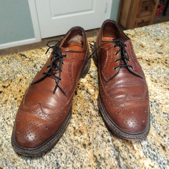 Allen Edmonds sz 10 D Regent Street men’s Oxfords Brown Wingtip Made in USA - Picture 2 of 13